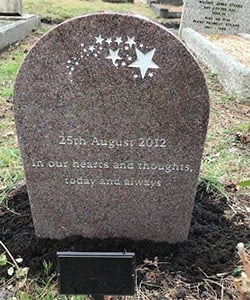 Childrens DARK GREY GRANITE MEMORIAL