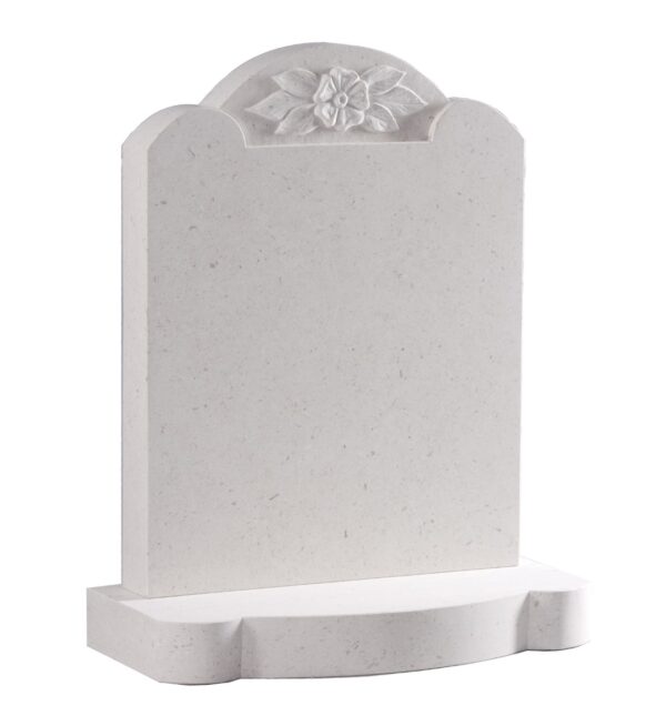 wg185 churchyard memorial in nabresina stone with triple round top design