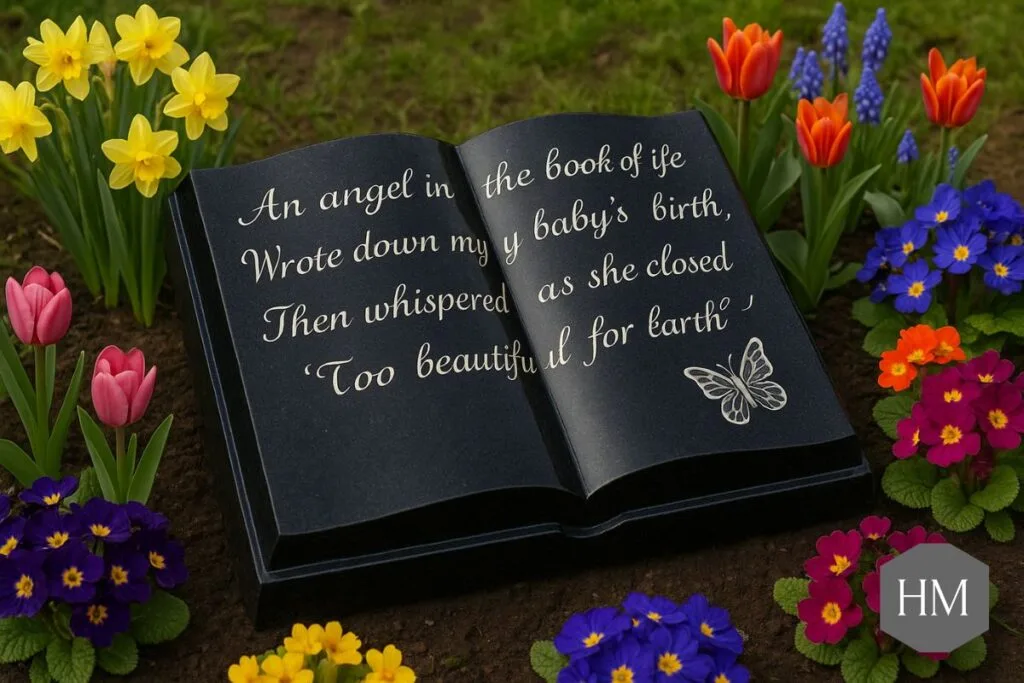 childrens memorial book headstone