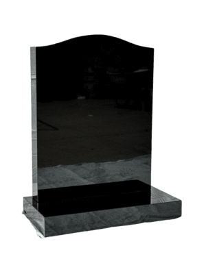 ogee top headstone black granite