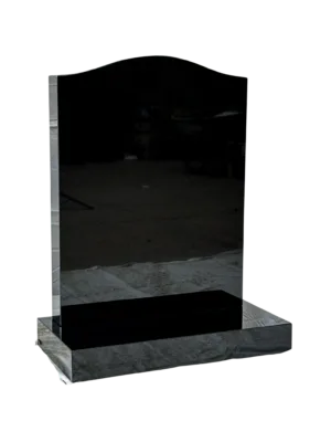 ogee top headstone black granite