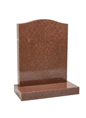 ogee top headstone – ruby red granite