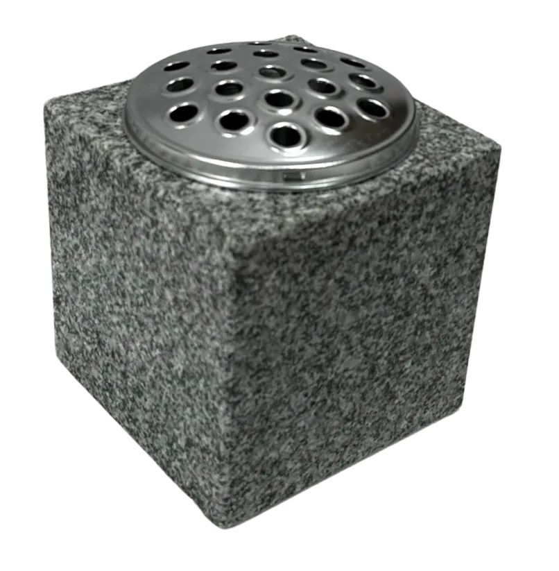 memorial vase – karin grey granite